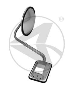 563.9053-8-1/2 in. Stainless Steel Hood Mount Mirror, (product_type), (product_vendor) - Nick's Truck Parts