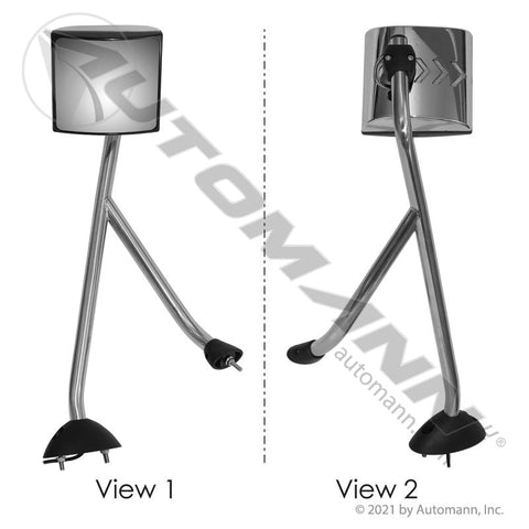 563.55007DCY- Hood Mirror Assembly LH Chrome IHC - Nick's Truck Parts