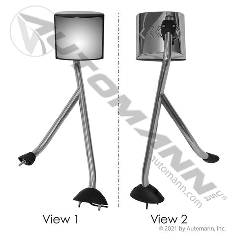 563.55008DCY- Hood Mirror Assembly RH Chrome IHC - Nick's Truck Parts
