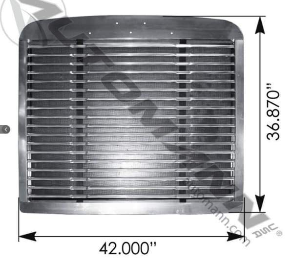 564.14003-Grille with Bug Screen Freightliner, (product_type), (product_vendor) - Nick's Truck Parts