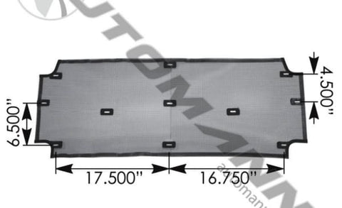 564.14007S-Freightliner Grille Bug Screen, (product_type), (product_vendor) - Nick's Truck Parts