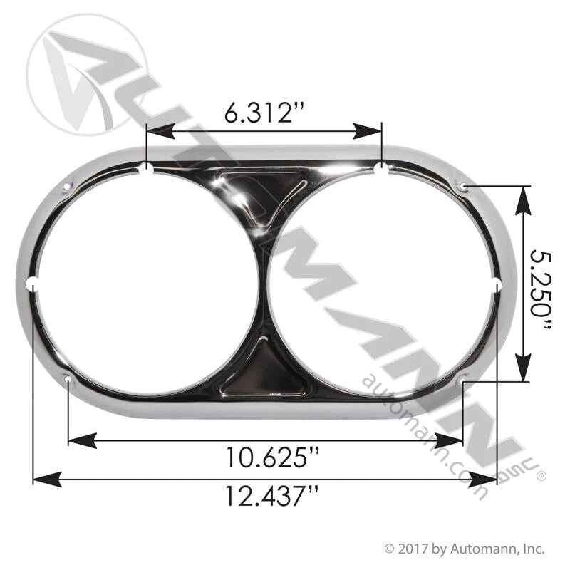 564.46022 - Headlamp Bezel LH/RH Freightliner - Nick's Truck Parts