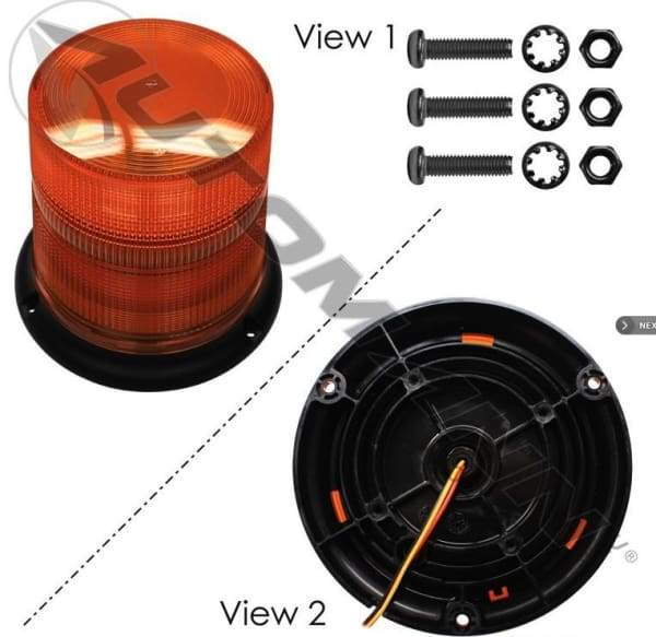 571.KL50AHE-Hella K-LED 50 Warning Light Amber, (product_type), (product_vendor) - Nick's Truck Parts