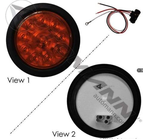 571.LD40A10-K-F/P/T Light Kit LED 4in Amber, (product_type), (product_vendor) - Nick's Truck Parts