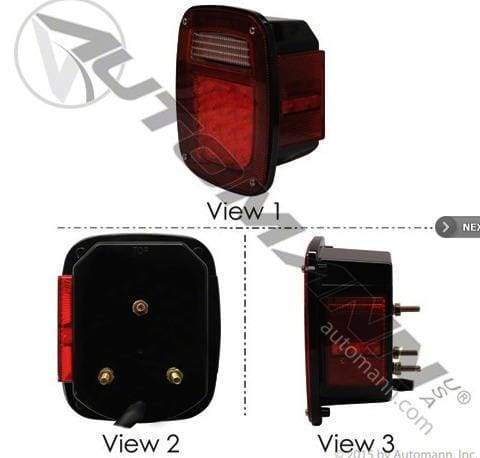 571.LD502R40-S/T/T Box Light LED with Side Marker Red R, (product_type), (product_vendor) - Nick's Truck Parts