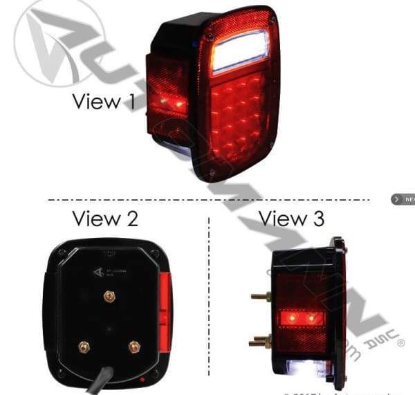 571.LD503R44-S/T/T Box Light LED with Side Marker Red L, (product_type), (product_vendor) - Nick's Truck Parts