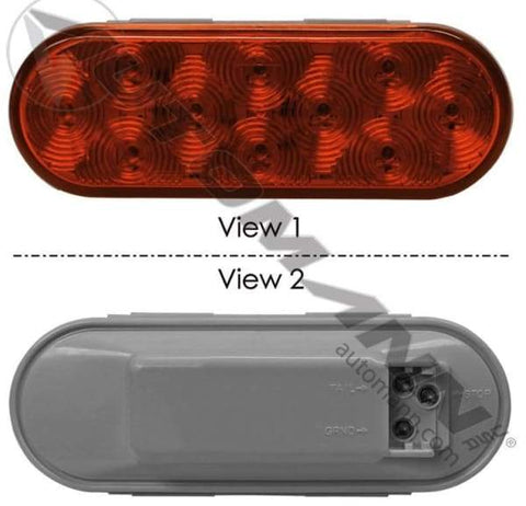 571.LD60A21MV-F/P/T Light LED 6IN Oval Amber 10-30V, (product_type), (product_vendor) - Nick's Truck Parts