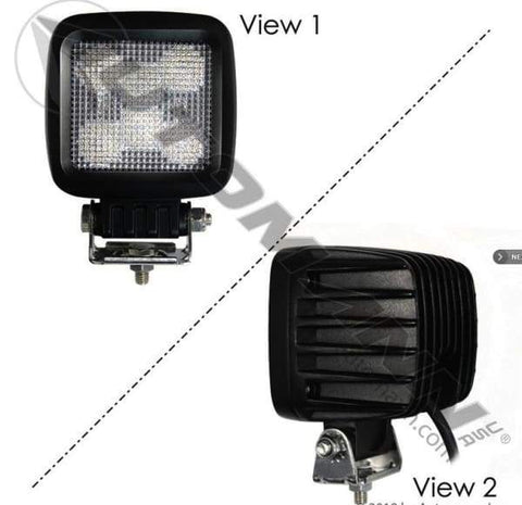 571.LD956WL6-Work Lamp LED 4in Square Flood 2520 LM, (product_type), (product_vendor) - Nick's Truck Parts