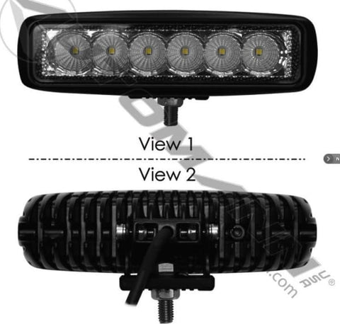 571.LD957WL6-Work Lamp LED 6 in Flood 1140 LM, (product_type), (product_vendor) - Nick's Truck Parts