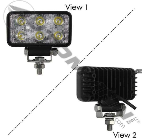 571.LD961WL6-Work Lamp LED Rectangular Flood 1170 LM, (product_type), (product_vendor) - Nick's Truck Parts