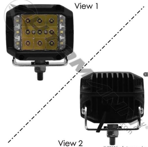 571.LD968WL15-Work Lamp LED 4in. Square Combo 2850 LM, (product_type), (product_vendor) - Nick's Truck Parts