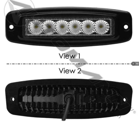 571.LD977WL6-Work Lamp LED 6in Flood 1140 LM, (product_type), (product_vendor) - Nick's Truck Parts