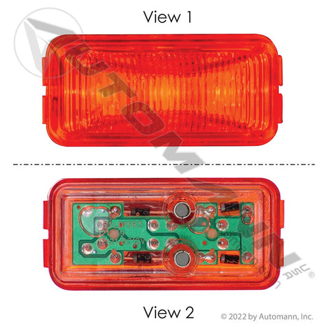 571.LD15R3- Marker Light LED 1in X 2-1/2in Red - Nick's Truck Parts