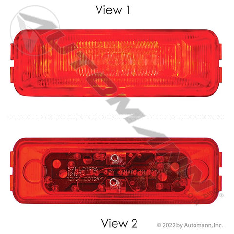 571.LD19R6 - Marker Light LED 1in X 4in Red - Nick's Truck Parts