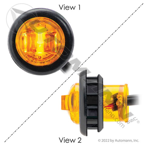 571.LD33PA1-BLT - Marker Light LED 3/4in Amber w/Bullets - Nick's Truck Parts