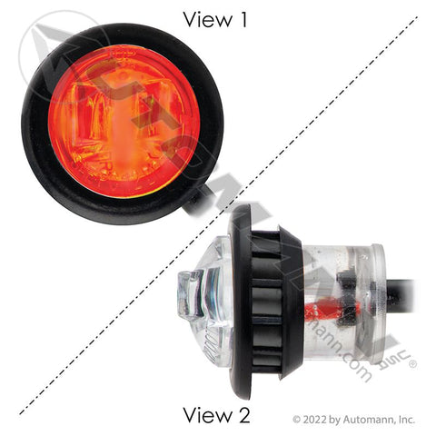 571.LD33PCR1 - Marker Light LED 3/4in Clear Lens Red - Nick's Truck Parts