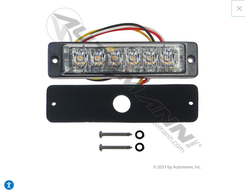 571.LD8CAL6 - Warning Light Mini Strobe LED Amber 6-Di - Nick's Truck Parts
