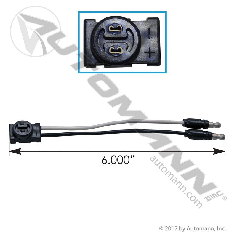 571.PT130- Pigtail 2 Wire - Nick's Truck Parts