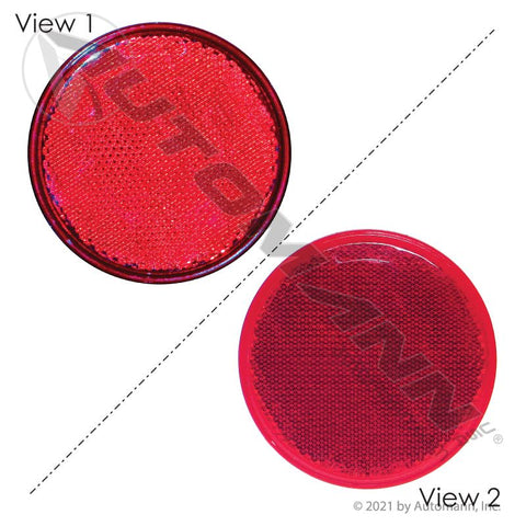 571.RF3QMR - Reflector 3in Round Red Quick-Mount - Nick's Truck Parts