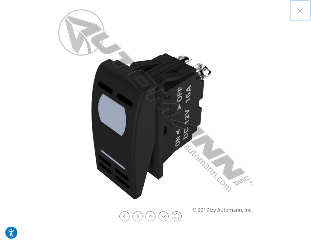 577.3055- Rocker Switch On/Off Illuminated - Nick's Truck Parts