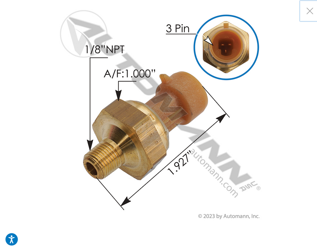 577.55620OE- Exhaust Back Pressure Sensor IHC - Nick's Truck Parts