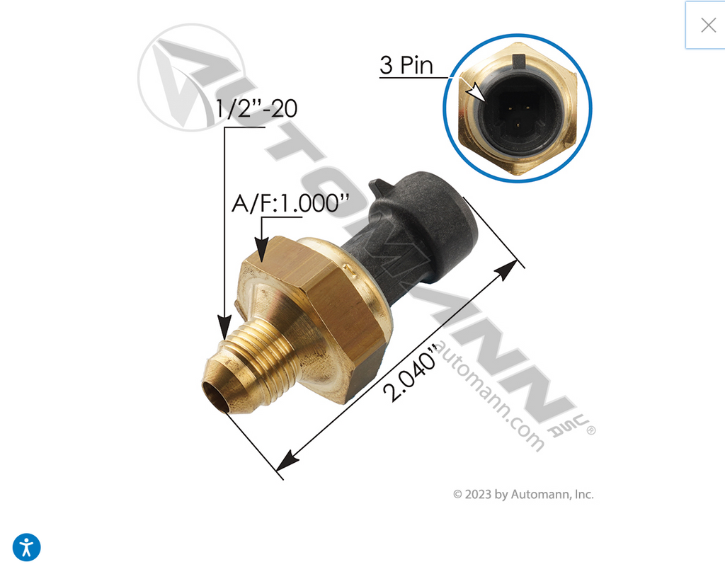 577.55621OE - Exhaust Back Pressure Sensor IHC - Nick's Truck Parts