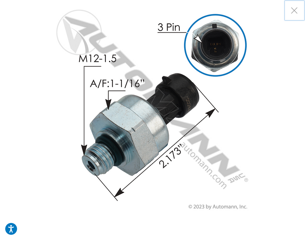 577.55639OE- Injector Control Pressure Sensor IHC - Nick's Truck Parts