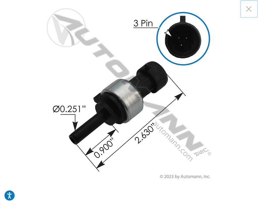 577.59507OE - Air Brake Pressure Sensor Paccar - Nick's Truck Parts