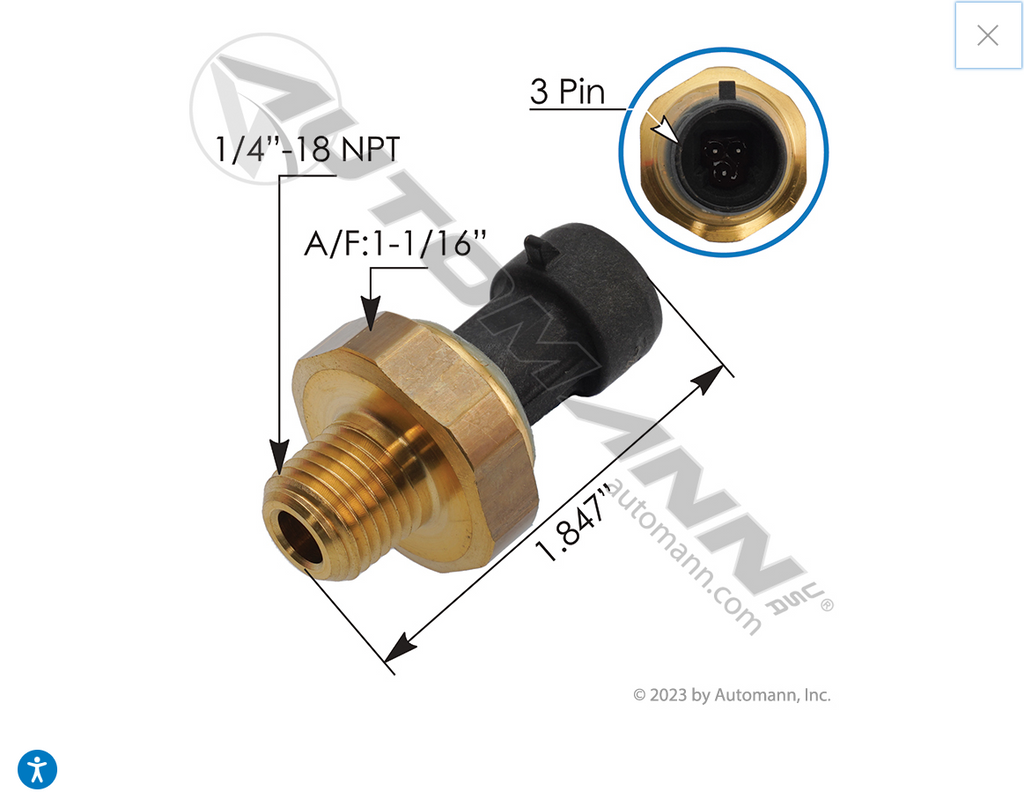 577.62522OE - Air Pressure Sensor ESP, Replaces 57 - Nick's Truck Parts