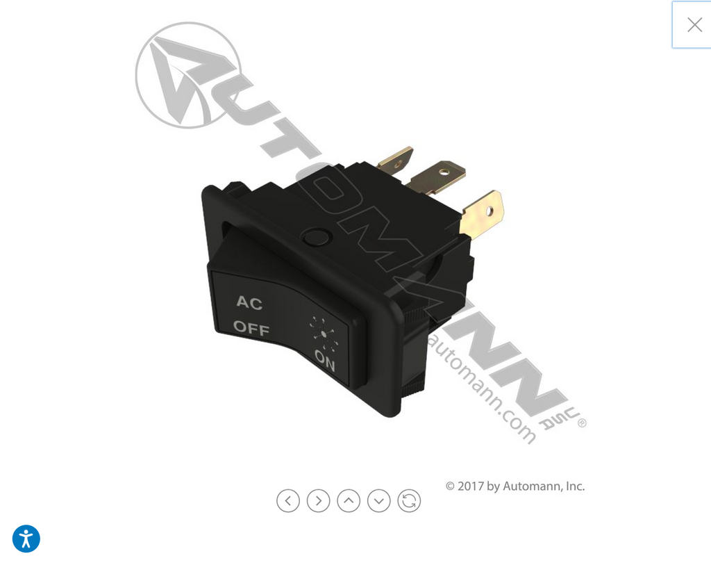 577.75608 - Rocker Switch Air Condition Peterbilt - Nick's Truck Parts