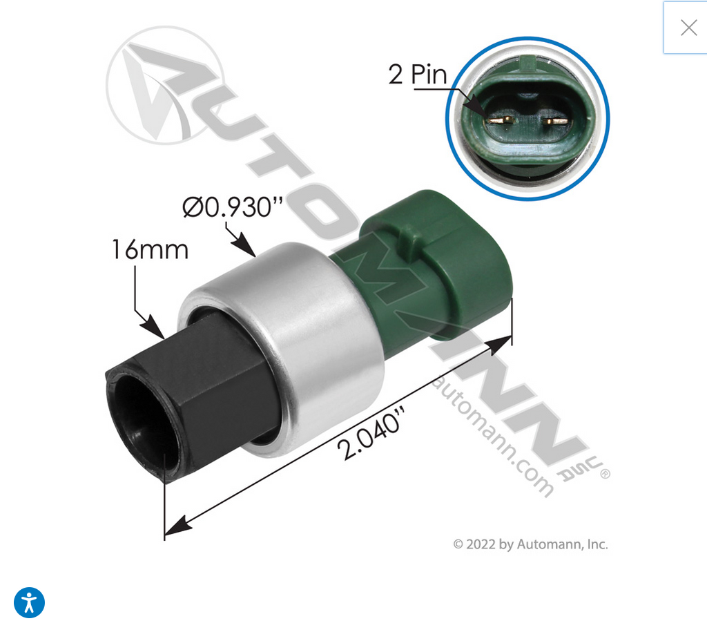 577.75644- Low Pressure AC Switch Paccar - Nick's Truck Parts