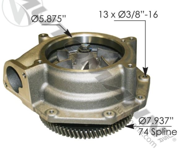 800.7C4957-Water Pump Caterpillar, (product_type), (product_vendor) - Nick's Truck Parts