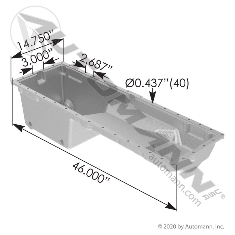 802.99281- Oil Pan Caterpillar - Nick's Truck Parts