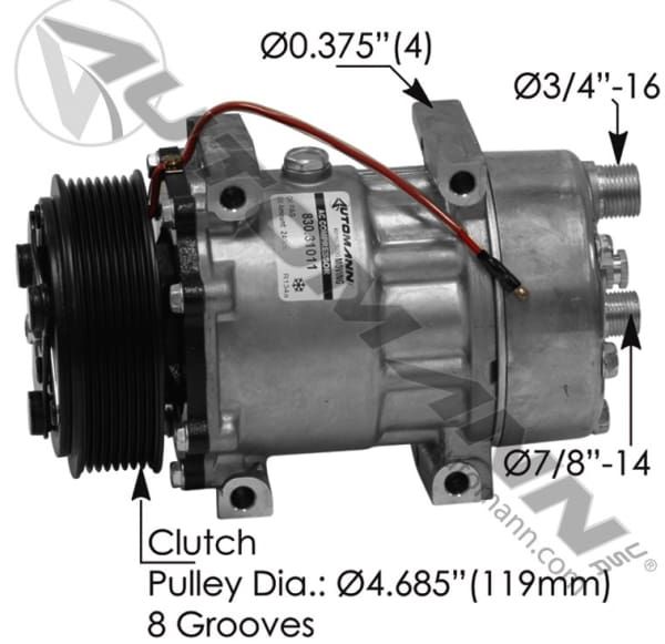 830.31011-Air Conditioning Compressor 7H15 Type, (product_type), (product_vendor) - Nick's Truck Parts