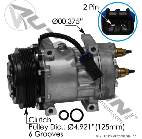 830.31031BE-AC Compressor 7H15 Type Behr, (product_type), (product_vendor) - Nick's Truck Parts