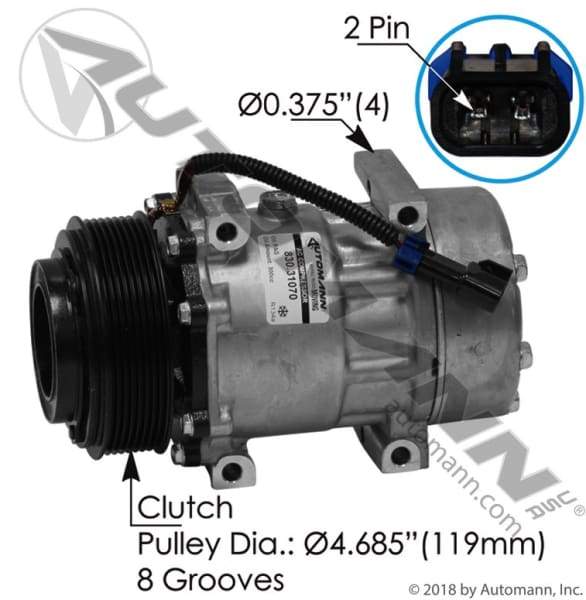 830.31070-Air Conditioning Compressor 7H15 Type, (product_type), (product_vendor) - Nick's Truck Parts