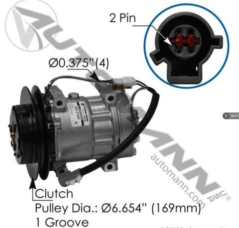 830.31086-Air Conditioning Compressor 7H15 Type, (product_type), (product_vendor) - Nick's Truck Parts