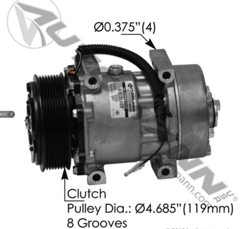 830.31088-Air Conditioning Compressor 7H15 Type, (product_type), (product_vendor) - Nick's Truck Parts