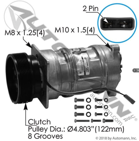 830.31203-Air Conditioning Compressor A6 Type, (product_type), (product_vendor) - Nick's Truck Parts