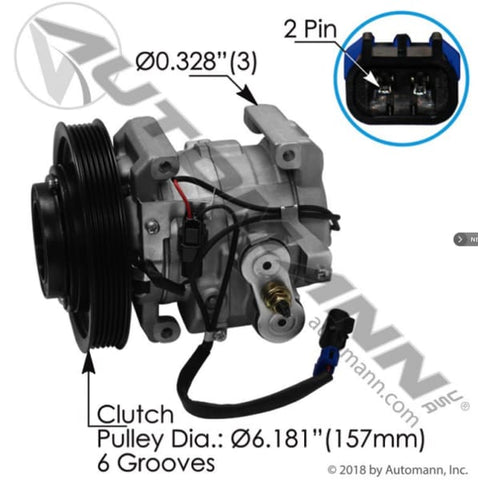 830.31303-Air Conditioning Compressor 10S15C Type, (product_type), (product_vendor) - Nick's Truck Parts