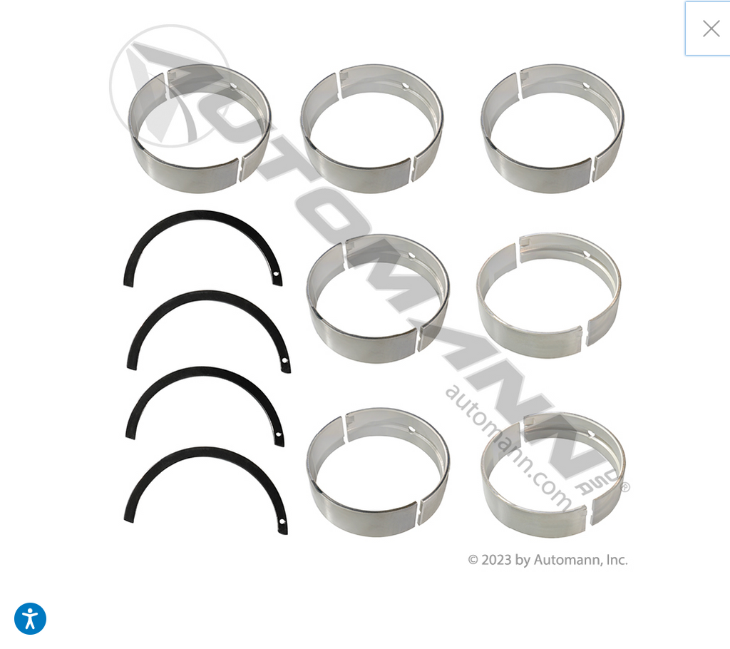 840.MS90919-10MA - Main Bearing Set 10 Over Cummins - Nick's Truck Parts