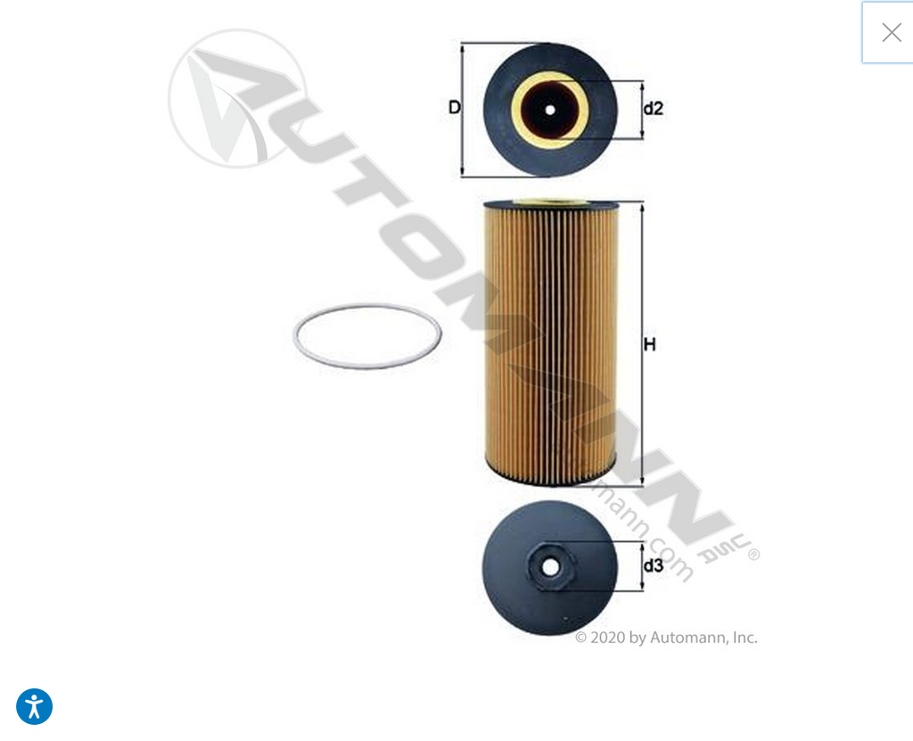 840.OF462401MA - Engine Oil Filter Mercedes - Nick's Truck Parts