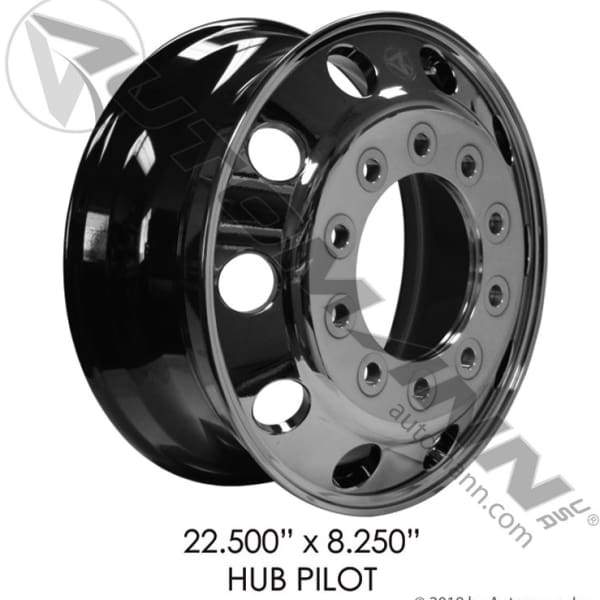 883671DB-HUB PILOT 22.5in. X 8.25in. ALUBRIGHT OUTER, (product_type), (product_vendor) - Nick's Truck Parts