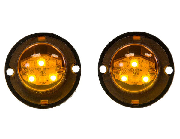 8891226 -Buyers- 25 Foot Amber Bolt-On Hidden Strobe Kits With In-Line Flashers With 6 LED - Nicks Truck Parts