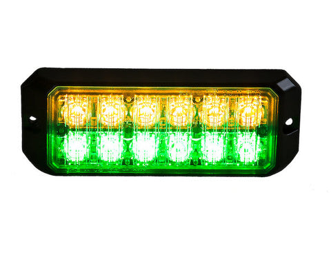 8891709 -Buyers- Amber/Green Dual Row 5 Inch LED Strobe Light - Nick's Truck Parts