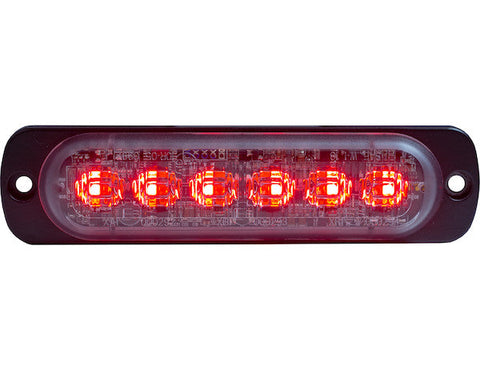 8892106 -Buyers- Amber/Red Dual Color Thin 4.5 Inch Wide LED Strobe Light - Nick's Truck Parts