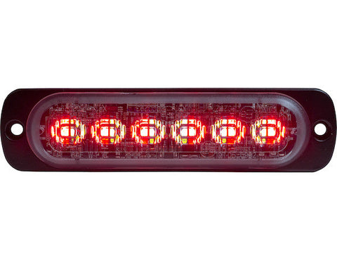 8892107 -Buyers- Red/Clear Dual Color Thin 4.5 Inch Wide LED Strobe Light - Nick's Truck Parts