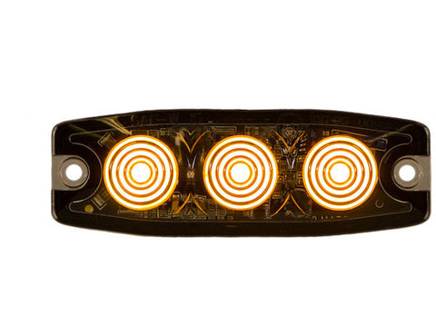 8892230 -Buyers- Ultra Thin 3.5 Inch Amber LED Strobe Light - Nick's Truck Parts