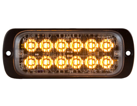 8892600 -Buyers- Thin Dual Row 4.5 Inch Amber LED Strobe Light - Nick's Truck Parts