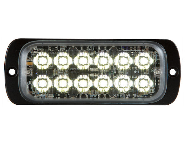 8892601 -Buyers- Thin Dual Row 4.5 Inch Clear LED Strobe Light - Nicks Truck Parts